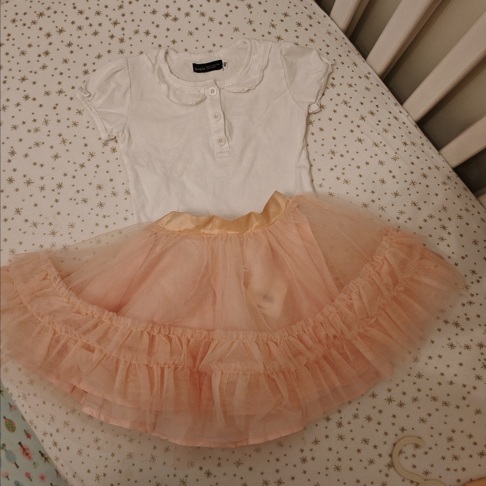 4/25 Japan brand Bebe little girl white shirt
